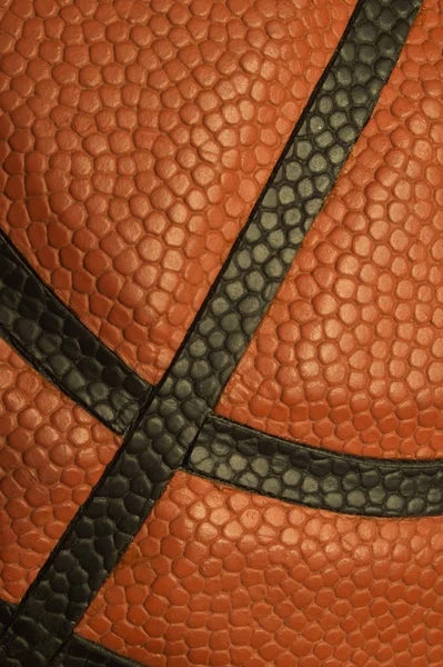 Basketball Ballon Gros Plan Texture Fond — Photo