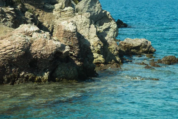 Гора Море Береговая Линия Камнем — стоковое фото