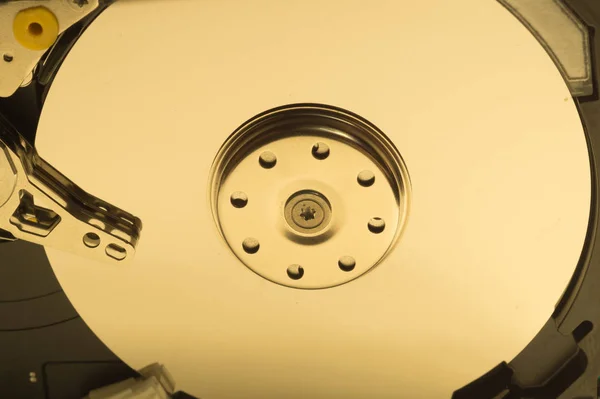 Hdd Abrir Unidad Disco Duro Concepto Almacenamiento Datos Matriz Datos — Foto de Stock