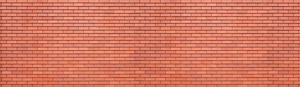 Absztrakt Vörös Téglafal Háttér Textúra Vízszintes Panoráma Falazó Tégla Fal — Stock Fotó