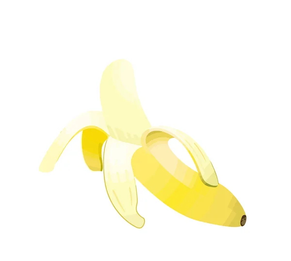 Banana Giallo Frutta Fresco Naturale Salute Nutrizione Illustrazione — Foto Stock