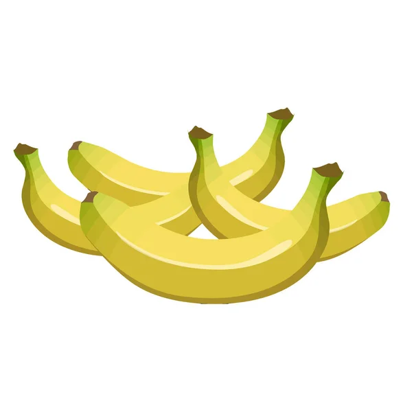 Bananes Fruits Jaunes Fruits Frais Santé Naturelle Illustration Tropicale — Photo