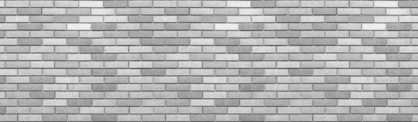 Abstrakcja Szary Cegła Ściana Tło Tekstury Poziomy Panoramiczny Widok Muru — Zdjęcie stockowe