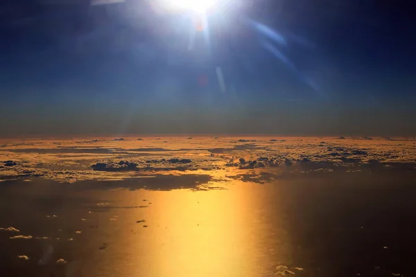 Window Seat Flight Sunset — Stock Photo, Image