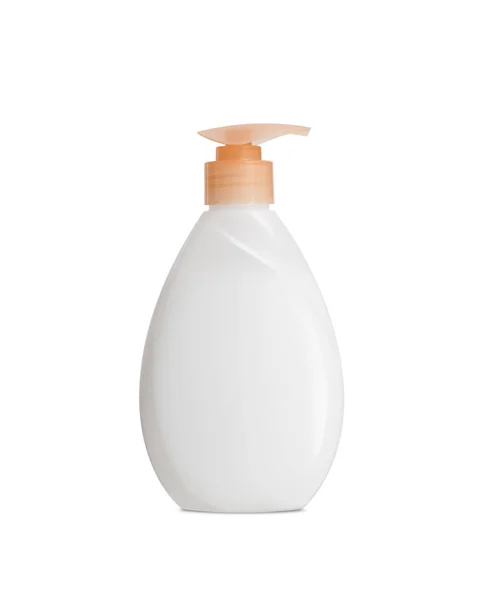 Pompa Bottiglia Plastica Con Liquido Cosmetico Sapone Shampoo Gel Uno — Foto Stock