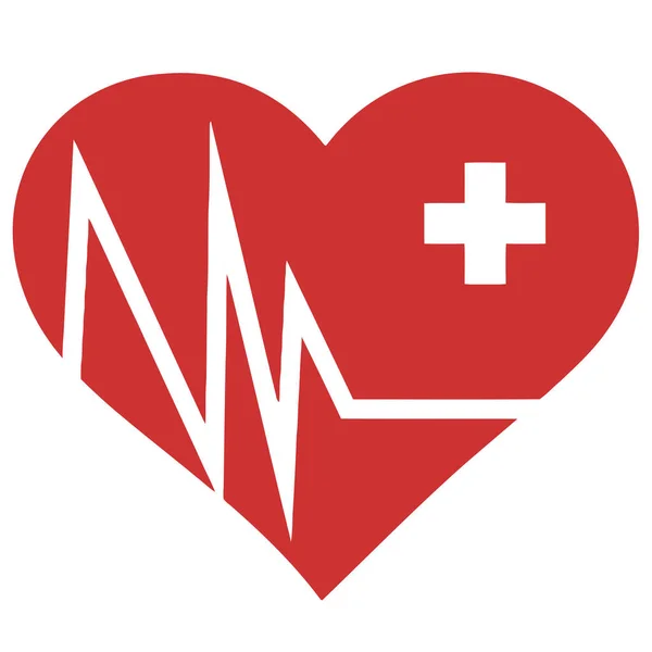 Şok Medic Illüstrasyon Kaydetmek Kalp Şekli Defibrilatör — Stok fotoğraf