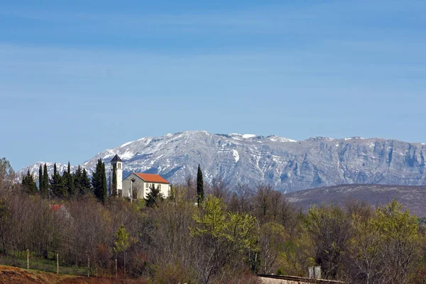 Vista Montanha Dinara Localizada Fronteira Entre Bósnia Herzegovina Croácia — Fotografia de Stock