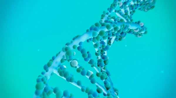 Close View Dna Double Helix Render — Stock Photo, Image