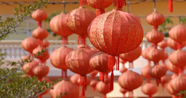 Красивый Красный Фонарь Китайского Нового Года — стоковое фото