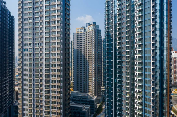 Construção Arranha Céus Residenciais Hong Kong — Fotografia de Stock