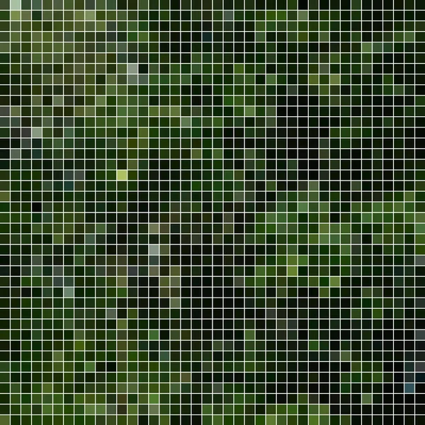 Abstrakcyjne Kwadratowe Tło Mozaiki Pikseli Ciemnozielone — Zdjęcie stockowe