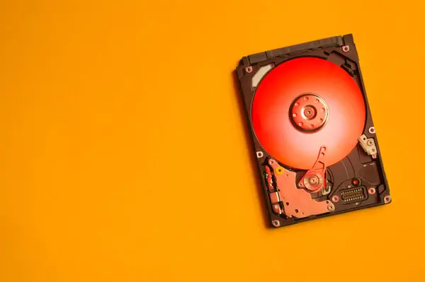 Kleurrijke Hdd Open Harde Schijf Het Concept Van Opslag Van — Stockfoto