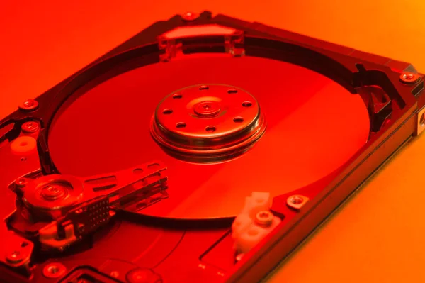 Färgglada Hdd Öppna Hård Disken Begreppet Data Lagring Data Matris — Stockfoto