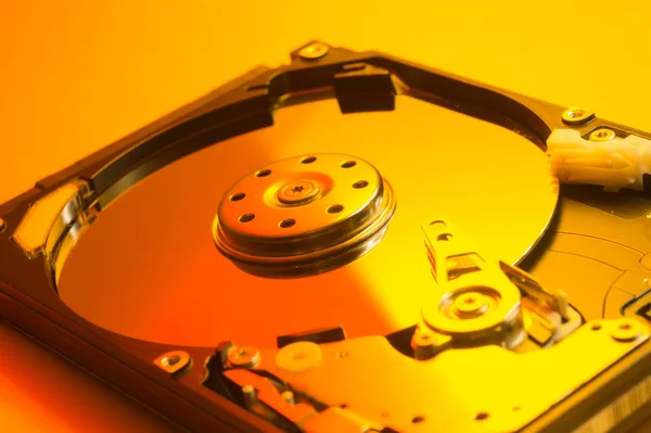 Kleurrijke Hdd Open Harde Schijf Het Concept Van Opslag Van — Stockfoto