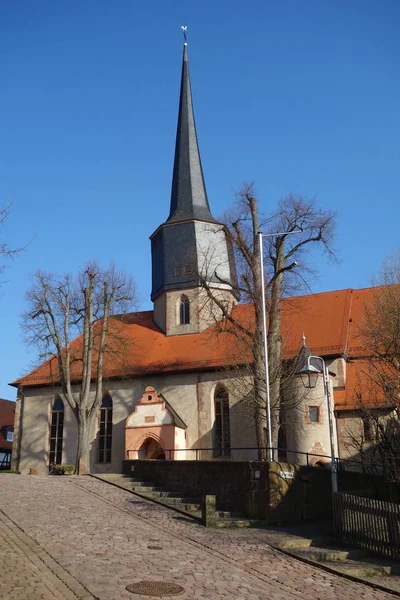 シュリッツ ヘッセンのゴシック様式の町教会 — ストック写真