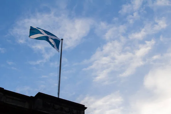 Scottish Flag Scottish Sky — Stock Photo, Image