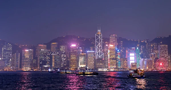 Victoria Harbor Hong Kong Maart 2019 Zonsondergang Hong Kong — Stockfoto