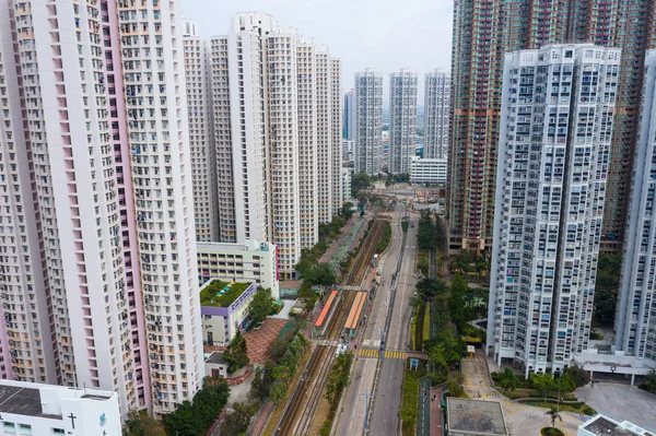 Tin Shui Wai Hong Kong Febrero 2019 Distrito Residencial Hong — Foto de Stock