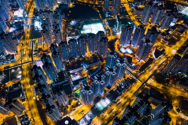 香港天水围 2018年5月30日 香港城市夜景 — 图库照片