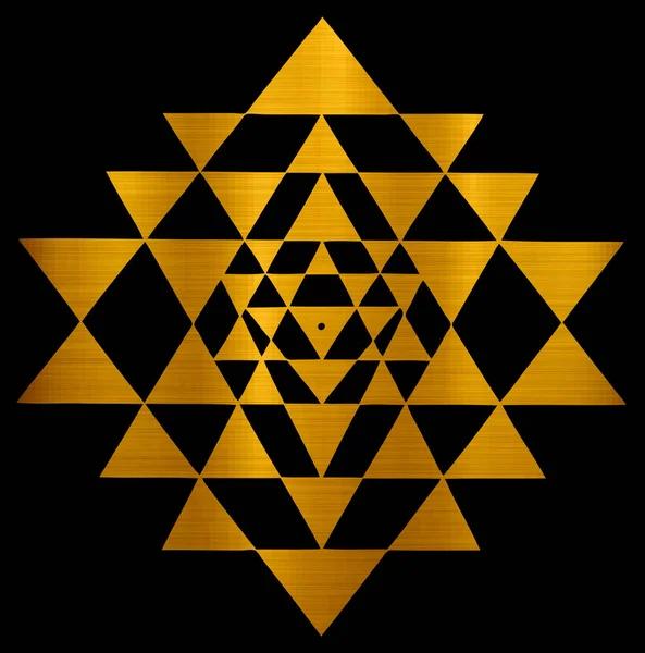 Μάνταλα Σρι Yantra Τσάκρα Τάντρα Πνευματικότητα Εσωτερικός Zen Εικονογράφηση Χρυσό — Φωτογραφία Αρχείου