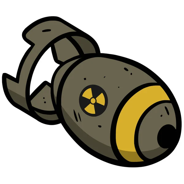 Bomb Nuke Kärnvapen Krig Fara Atom Explosiv Illustration — Stockfoto