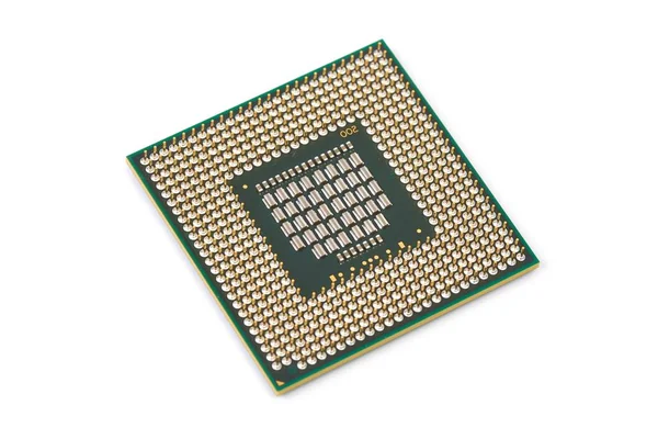 Processor Van Computer Die Cpu Geïsoleerd Witte Achtergrond — Stockfoto