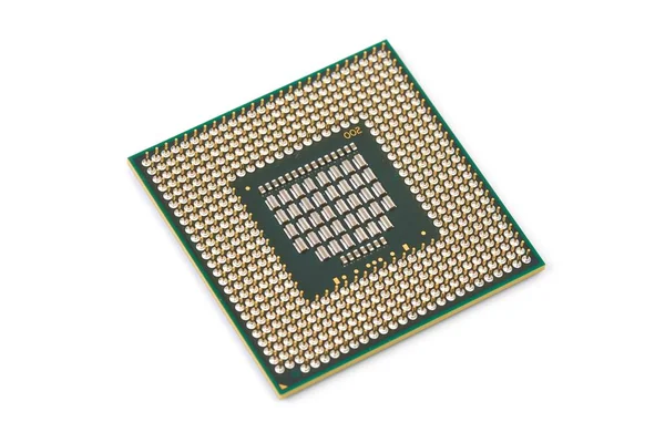 Computerprozessor Cpu Isoliert Auf Weißem Hintergrund — Stockfoto