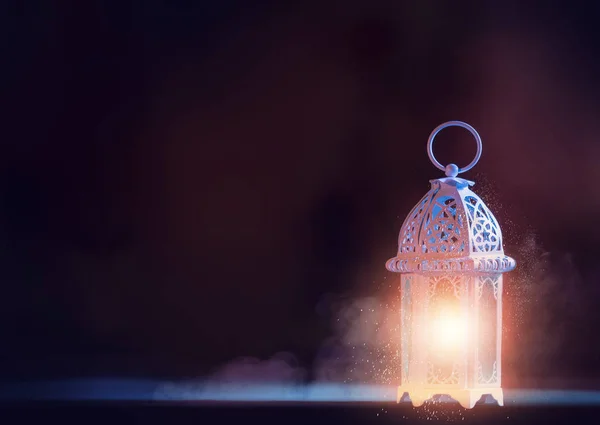 Арабская Лампа Прекрасным Светом Образ Исламской Концепции Рамадана — стоковое фото