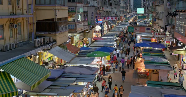 Mong Kok Χονγκ Κονγκ Μαρτίου 2019 Αγορά Δρόμου Του Χονγκ — Φωτογραφία Αρχείου