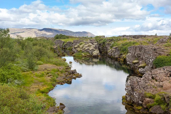 Thingvellir Platsen Island Känd Isländsk Milstolpe Island Gyllene Cirkel — Stockfoto