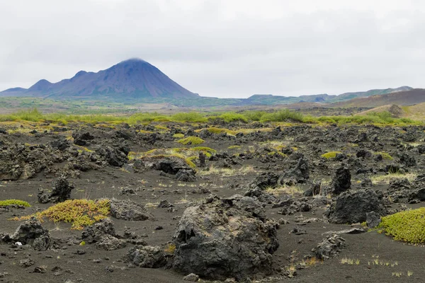 Islândia Paisagem Perto Vulcão Hverfell Hverfjall Islândia Marco — Fotografia de Stock