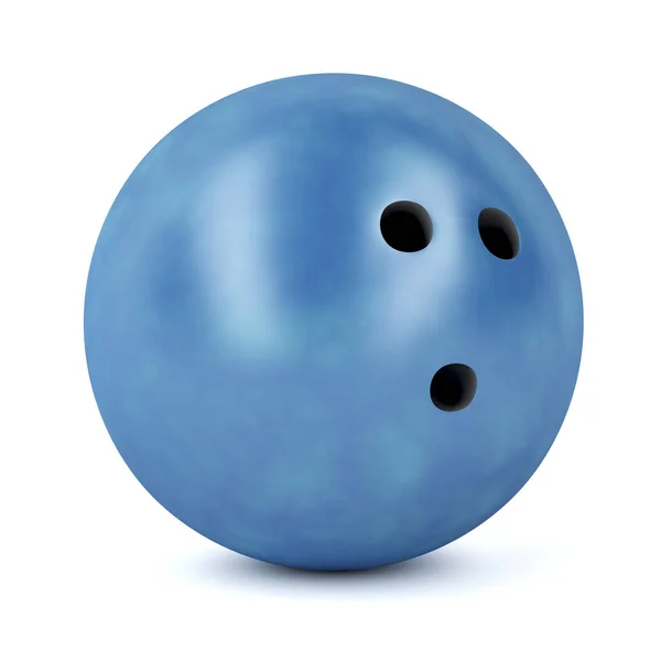 Bola Bolos Azul Sobre Fondo Blanco — Foto de Stock