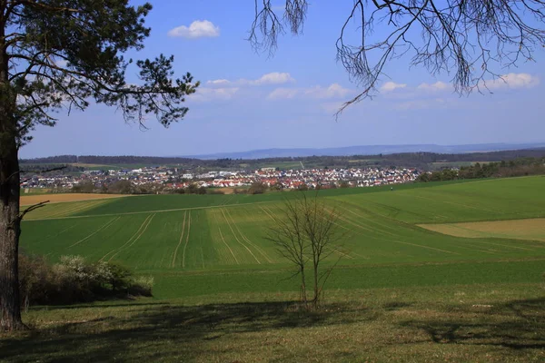 Widok Heckengau Wspólnotę Weissach Dzielnicy Boeblingen — Zdjęcie stockowe