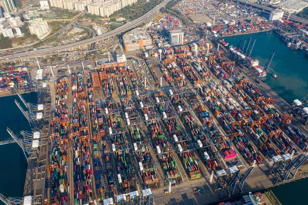 Kwai Tsing Hong Kong February 2019 Kwai Tsing Container Terminals — Stock Photo, Image