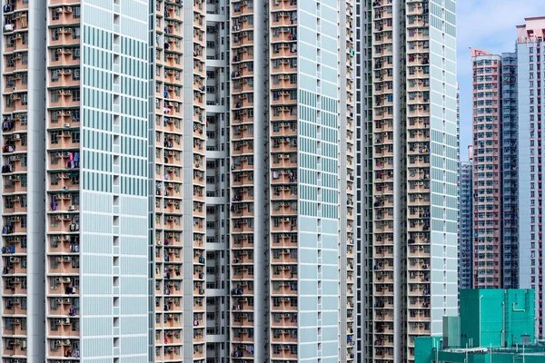 Gebouw Gevel Van Het Openbare Huis Hong Kong — Stockfoto