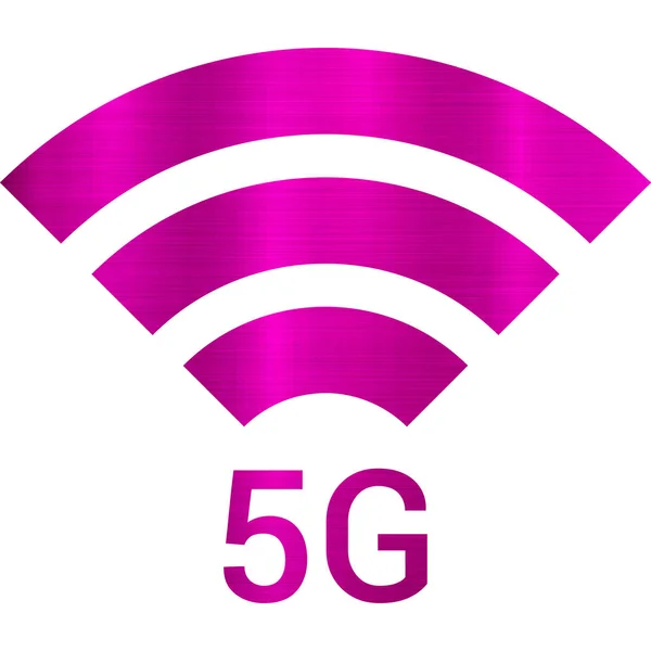 Високошвидкісний Сигнал Мережі Мобільного Язку Веб Ілюстрація Рожевий Метал — стокове фото