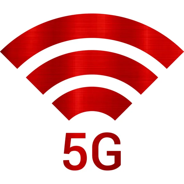 Високошвидкісний Сигнал Мережі Мобільного Язку Веб Ілюстрація Червоний Метал — стокове фото