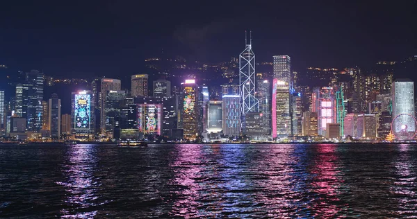 Victoria Harbor Hong Kong December 2018 Hong Kong City Night — Stockfoto