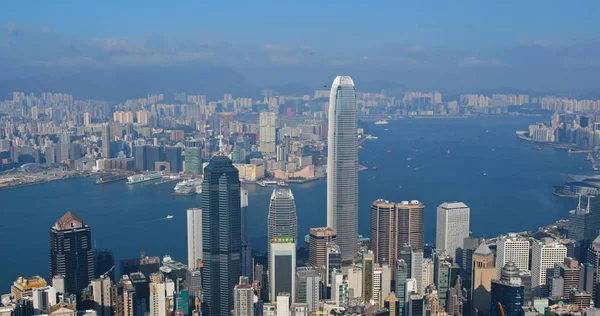 Victoria Harbour Hongkong November 2018 Timelapse Hong Kong City — Stockfoto