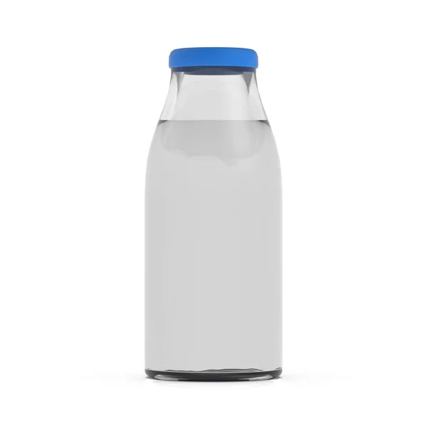 白い背景に分離されたソーダ水のガラスボトルの3D レンダリング — ストック写真