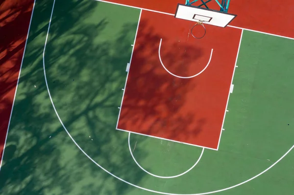 Вид Баскетбольную Площадку — стоковое фото