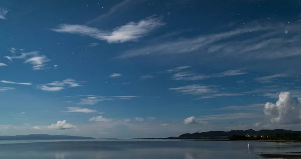 Krásné Moře Panorama Noci — Stock fotografie