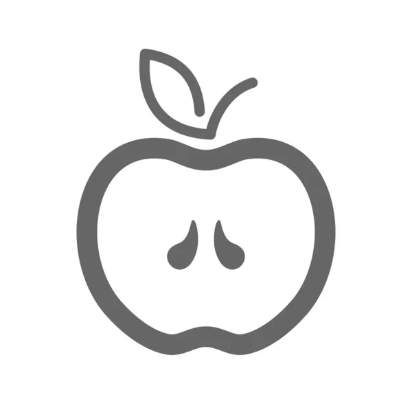 Ikona Osnovy Apple Jablečná Značka Vektorová Ilustrace Eps — Stock fotografie