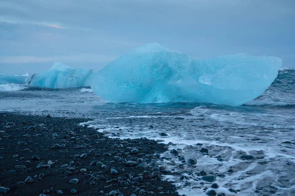 Iceberg Diamond Beach Joekulsarlon Islandia — Foto de Stock