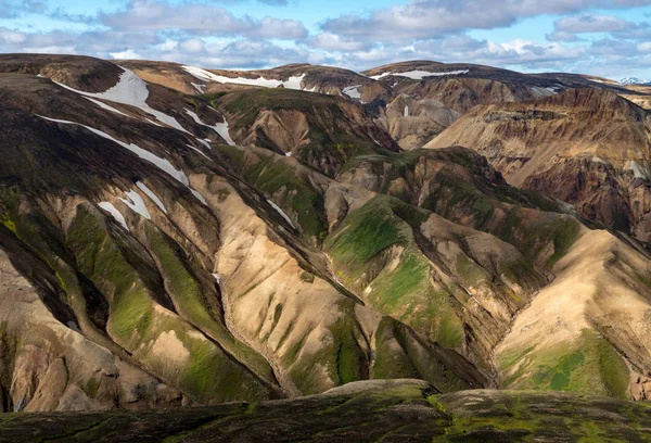 Wulkaniczne Góry Landmannalaugar Rezerwacie Przyrody Fjallabak Islandia — Zdjęcie stockowe