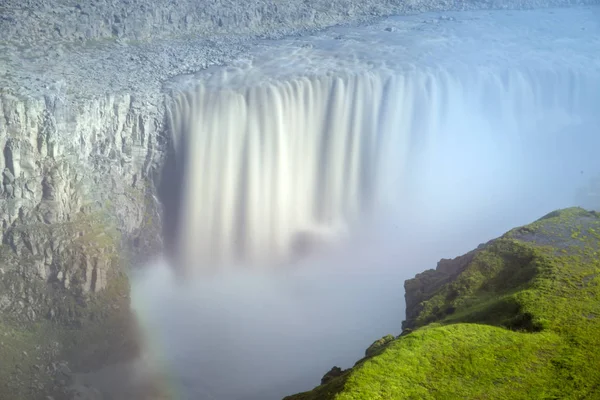 Dettifoss Είναι Πιο Ισχυρός Καταρράκτης Στην Ισλανδία Βρίσκεται Στο Jokulsargljufur — Φωτογραφία Αρχείου