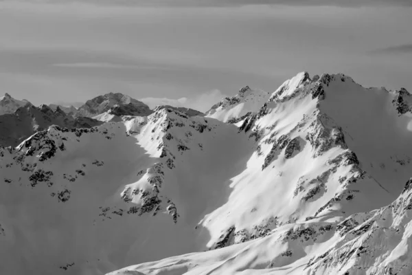 Hermoso Invierno Alpes Montaña Lanscape Rocas Bajo Nieve — Foto de Stock
