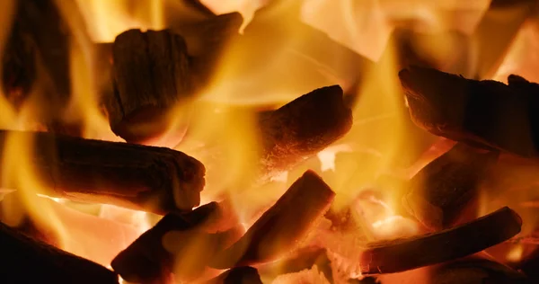 Пламя Угля Время Барбекю — стоковое фото