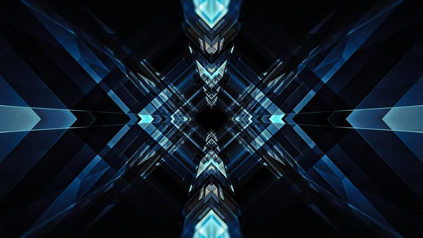 Синие Светящиеся Линии Размытия Абстрактного Фона Рендеринг — стоковое фото