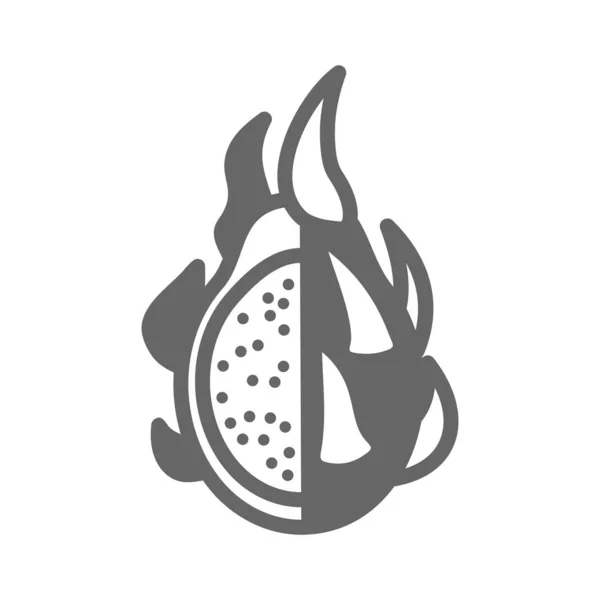 Pitaya Vázlat Ikon Pitaya Trópusi Sárkány Gyümölcs Jel Élelmiszer Alkalmazások — Stock Fotó
